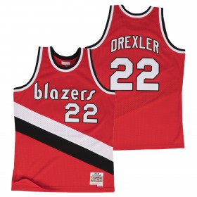 Herren NBA Portland Trail Blazers Trikot Clyde Drexler Hardwood Classics Auswärtstrikot Swingman