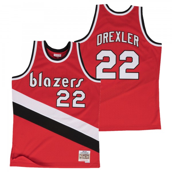 Herren NBA Portland Trail Blazers Trikot Clyde Drexler Hardwood Classics Auswärtstrikot Swingman Herren NBA Portland Trail Blazers Trikot Clyde Drexler Hardwood Classics Auswärtstrikot Swingman