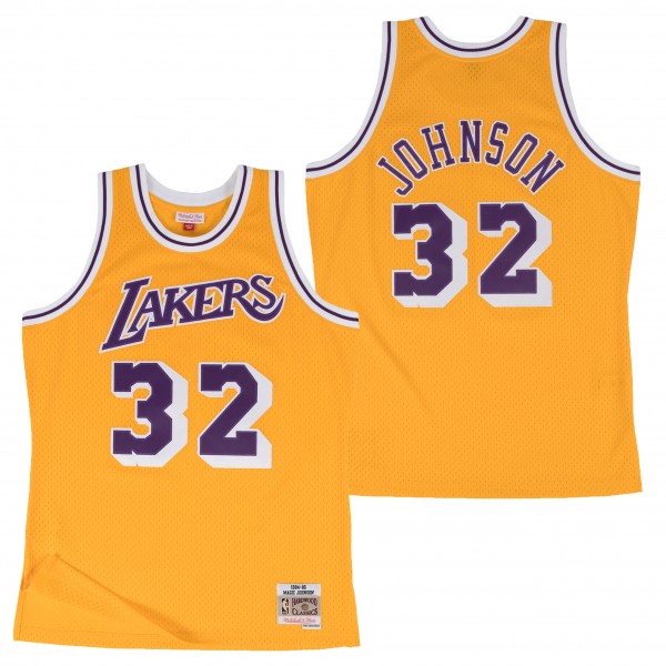 Herren NBA Los Angeles Lakers Trikot Magic Johnson Hardwood Classics Heimtrikot Swingman Herren NBA Los Angeles Lakers Trikot Magic Johnson Hardwood Classics Heimtrikot Swingman