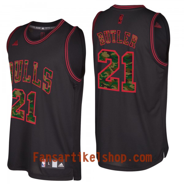 Herren NBA Chicago Bulls Trikot Jimmy Butler in Camouflage-Optik Swingman