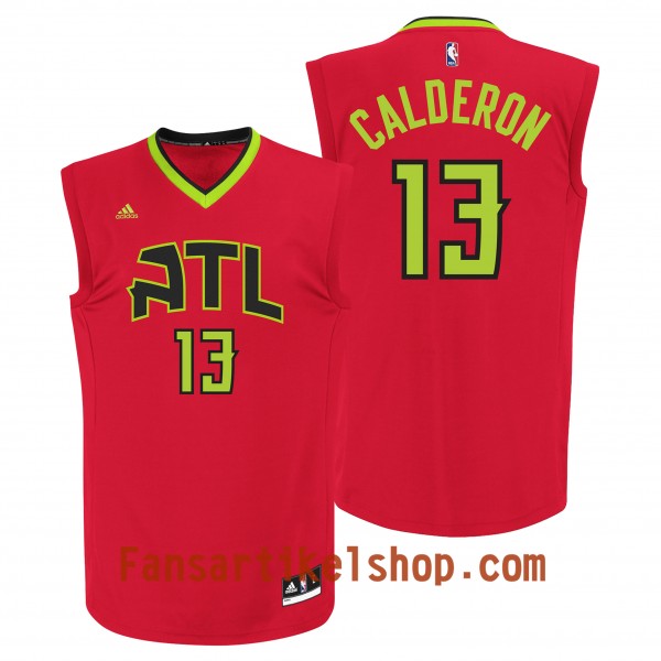 Herren NBA Atlanta Hawks Trikot Jose Calderon Auswärtstrikot Swingman