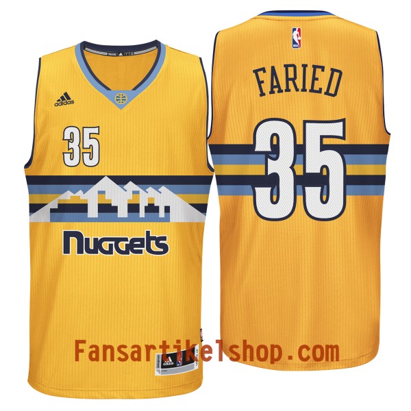 Herren NBA Denver Nuggets Trikot Kenneth Faried Ausweichtrikot Swingman