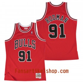Herren NBA Chicago Bulls Trikot Dennis Rodman Hardwood Classics Auswärtstrikot Swingman