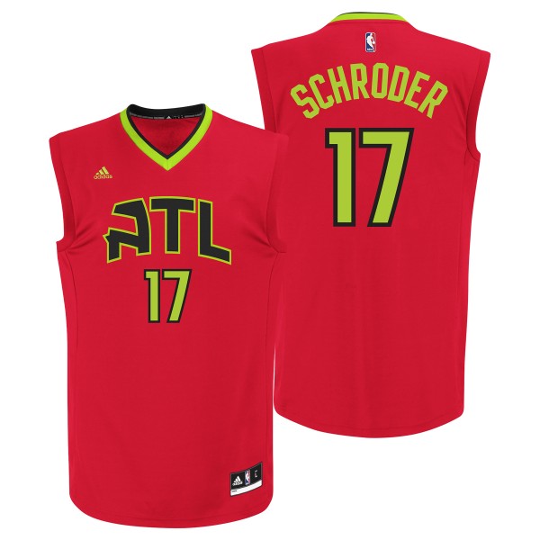 Herren NBA Atlanta Hawks Trikot Dennis Schroder Auswärtstrikot 2015-16 Swingman Herren NBA Atlanta Hawks Trikot Dennis Schroder Auswärtstrikot 2015-16 Swingman