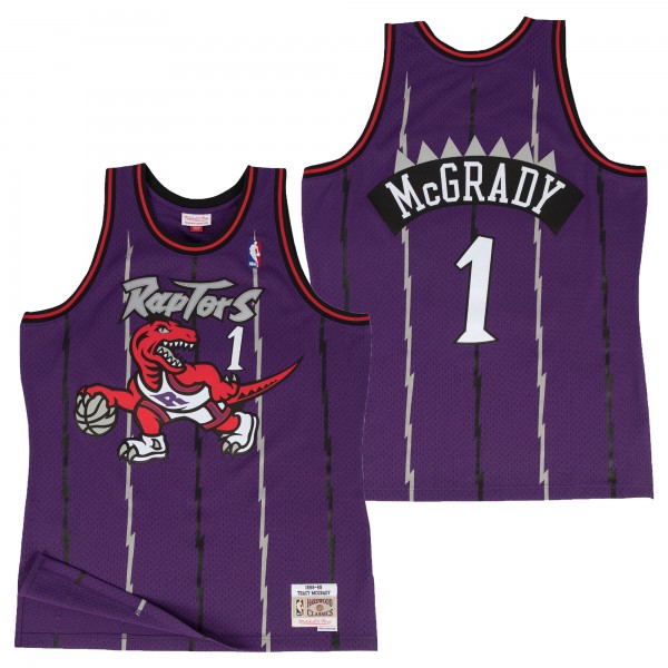 Herren NBA Toronto Raptors Trikot Tracy McGrady Hardwood Classics Auswärtstrikot Swingman