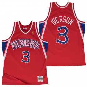 Herren NBA Philadelphia 76ers Trikot Allen Iverson Hardwood Classics Auswärtstrikot Swingman