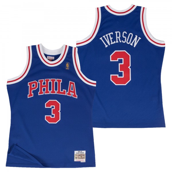 Herren NBA Philadelphia 76ers Trikot Allen Iverson Hardwood Classics Ausweichtrikot Swingman Herren NBA Philadelphia 76ers Trikot Allen Iverson Hardwood Classics Ausweichtrikot Swingman