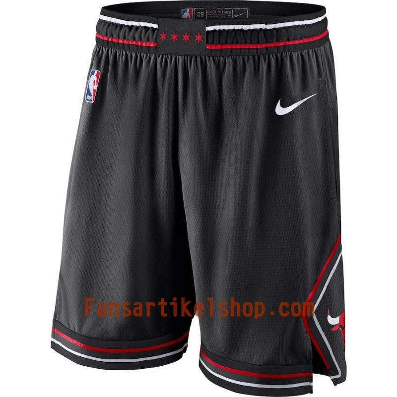 NBA Chicago Bulls Herren Shorts Schwarz 